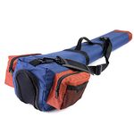 Maxcatch Fly Fishing Rod Case with Reel Pouch, Complete Rod Protection Bag, 9’ 4pc, Double (Blue Double Rod, for 9ft 4pcs Fishing Rod)