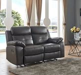 SC Furniture Ltd Brown High Grade Leather Manual Reclining 2 Seater Sofa CHICAGO (Two Seats)