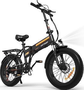 HITWAY 20" x4.0 Fat Tire 750W E Bike Electric Bicycle, Foldable Ebkie with 48V 12AH Removable Battery E Bike Long Range 20-55mile with 7 Gears