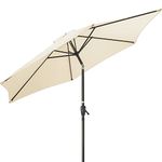 CHRISTOW Tilting Garden Parasol Umbrella UV Protective Polyester Canopy With Crank Handle