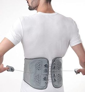 TYNOR Lacepull L.S. Belt, for Lower Back Support | Adjustable Lumbar Spine Brace for Posture Correction, Men & Women | For Daily Use, Pain Relief & Recovery | Pack of 1 (Grey, XL/Large)