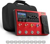 Valeton Multi-Effects Guitar Pedal Processor Guitar Bass Amp Modeling IR Cabinets Simulation with FX Loop MIDI I/O OTG USB Audio Interface with Bag,10Pcs Footswitch Toppers GP-200R