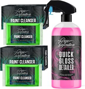 Pure Definition Car Clay Bar Kit – Fine Grade, 2x100g Clay & 1000ml Lube Spray