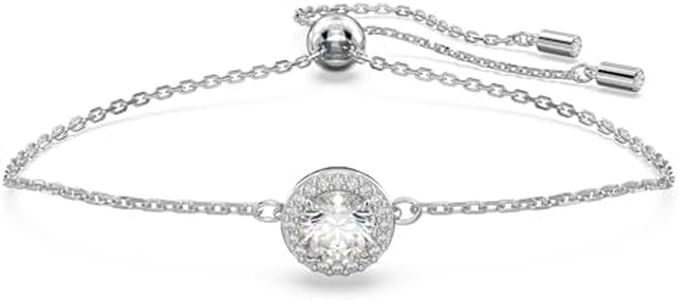 Swarovski Una Bracelet, White Round Cut and Pavé Crystals in a Rhodium Plated Setting