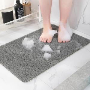 Hargiis Non-Slip Bathtub Mat, Anti Slip Shower Mat, Fast Drying Bathtub Mats, Foot Scrubber Mat, Anti Slip Mat for Tub, Floor, Bathroom, Kitchen, Home, Hotel (Grey 40"×28")