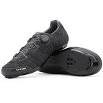 Tommaso Montagna Mountain Bike Shoes Men Indoor Cycling Shoe Gravel SPD Shoes Compatible with SPD Cleats Mens Mountain Bikes Shoes for Men, SPD Cycling Shoes for Mens MTB Shoes., Black - Knit Quick