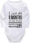 I Just Did 9 Months On The Inside Plain Onesie Long Sleeve Boy Hospital Outfit Newborn White 0-3 Months Baby Girl Clothes