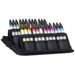 Winsor & Newton ProMarker Watercolour Marker, Basic Collection, 2 Tips: Brush and Fine Tip, Lightfast, Highly Pigmented Watercolour Colours in Marker for Calligraphy, Drawings, 24 Colours Set,Multi