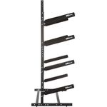 Rad Sportz Kayak Storage Rack - 4-Level Freestanding Adjustable Stand with Padded Arms and 400lb Capacity for Canoes, SUP, or Paddleboards (Black)
