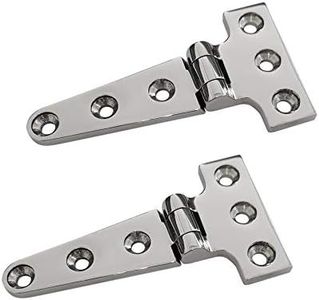 NRC&XRC Pair of 316 Stainless Steel Heavy Duty Marine Grade T Hinge 4"(L) 2"(W) Cast Strap Hinge