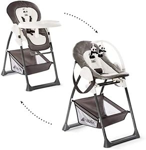 hauck Tronas de Bebe Evolutiva Sit N Relax, Trona Bebe 0 Meses con Hamaca Bebé Alta, Silla Bebe Comida Plegable, Highchair, Altura Regulable, Panda/Grey