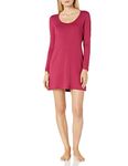 Cosabella Women's Talco Long Sleeve Chemise, Deep Ruby, S