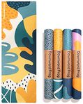 Downward Frog Printed Yoga Mat for Bikram, Hot Yoga, Fitness & Pilates - Light, Foldable, Travel Mat - Eco Natural Rubber, Vegan, Microfibre Towel Surface, Exercise Equipment & Meditation -Fruit Salad