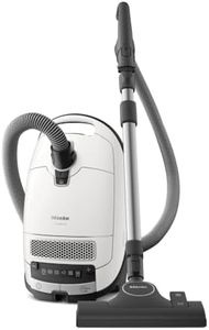 Miele Complete C3 Allergy Bagged Cylinder Vacuum Cleaner with Maximum Suction Power, Foot Controls, HEPA Filter, Universal floorhead, Lotus White