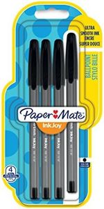 Paper Mate InkJoy 100 CAP Penna a sfera con cappuccio e punta media da 1,0 mm, nero, confezione da 4 (1956716)