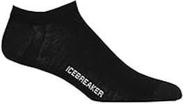 Icebreaker Lifestyle Fine Gauge No Show Socks Mens Sz L Black/Snow