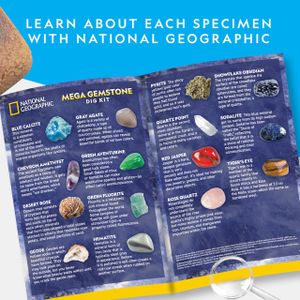 National Geographic Gemstone Dig Kit – Excavation Science Set for Kids