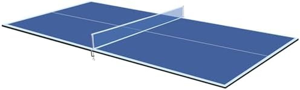 FOREOCELIV 6/7/8/9 ft Ping Pong Conversion Top with Net Set for Billiard and Pool Tables - Regulation Top Converts Billiards into Ping Pong Table - Includes Foam Padding for Protection (Bule, 8 FT)