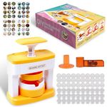 Lotvic Badge Making Kit for Kids, 55mm Badge Making Machine with 48 Pcs Button Parts, Cute Stickers, Circle Cutter, Kids Button Maker Machine, Fun DIY Badge Maker for Kids Party Gifts