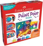 Faber-Castell Do Art Paint Pour Studio - No Mix Acrylic Paint Pouring Set for Kids - Makes 6 Fluid Art Projects, Multi (FC14342)