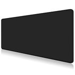 Dapesuom Large Mouse Pad, Extended Gaming Mouse Pad with Stitched Edges, Waterproof Desk Pads with Non-Slip Base, Computer Keyboard Pad, Big Mouse Mat for Laptop, Office, 23.6 x 11.8 in, Jet Black