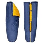 Featherstone Moondance 25 850 Fill Power Down Top Quilt Mummy Sleeping Bag Alternative for Ultralight Backpacking Camping and Thru-Hiking Color: Navy/Marigold Size: Regular/Regular