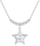 PAPAON Star Necklace for Women, 925 Sterling Silver Elegant Design, Ideal Gift for Anniversaries- Christmas Necklace, Women’s Fashion Jewelry