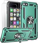 ULAK iPod Touch 7 Case, iPod Touch 5/6 [Military Grade] Stand Case with 2 Protective Hybrid Soft TPU + PC Cover Scratch Resistant Case for iPod Touch 5/6/7 - Green