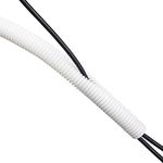 D-Line Cable Tidy Tube, Pre-Split Cable Sleeve, Flexible LDPE Electrical Conduit, PC Cable Management, TV Wire Hider - 25mm Diameter, 1.1m Length - White