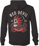 RED DEVIL CLOTHING Hasta La Muerte Zipp Hoodie Pull-On Long Sleeve Black