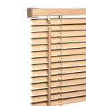 My Home Store PVC window Venetian Blind Blinds Easy Fit Trimmable Fittings Window Treatment Shutter Twist Open Close (Natural-Wood Grain Effect, 90cm wide (35.4") x 150cm Drop)