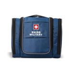 Swiss Military Unisex 5L Water-Resistant Toiletry Bag for Travel with Multiple Compartments, Quick Access Pocket, Durable Zippers, Organizer for Toiletries, Makeup and Essentials Pouch-Blue
