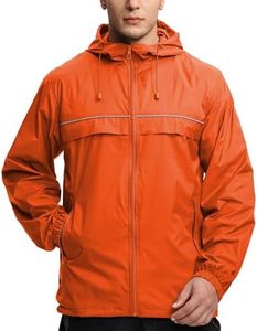 V VALANCH Mens Rain Jacket Waterproof Lightweight Windbreaker with Hood Outdoor Raincoat for Hiking Running Travel