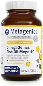 Metagenics OmegaGenics® Mega-10® – Omega-3 Oil – Omega 7 Oil– Daily Supplement to Support Cardiovascular Health & Immune Function, 60 Count
