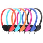 CN-Outlet Kids Headphones Bulk 12 Pack Multi Colors for School Classroom Students Children Toddler Boys Girls Teens Children Gift and Adult (4 Colors)