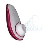 Womanizer Liberty Clitoral Sucking Toy - with Travel Cover - Clit Stimulator with 6 Suction Speeds - Waterproof Sucker Vibrator - Vibrating Adult Sex Toys Gifts for Women - Red Wine