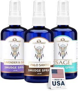 Smudge Spray Gift Set of 3 (114ml), Sage Spray, Palo Santo & Lavender Spray for Cleansing Negative Energy, Spiritual Room Spray Set, Smudge Kit Alternative, Essential Oil Spray