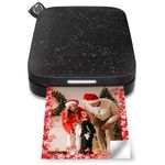 HP Sprocket 2x3 Instant Smartphone Photo Printer - Portable Color Wireless Mobile Printer - Zink Sticky-Back Photos - Print from Compatible iOS & Android Devices with Bluetooth w/App - Black