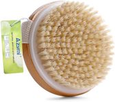 Dry Wet Body Brush, Body Scrub Brush Shower for Cleansing Exfoliating Lymphatic Drainage, Natural Wood Bristle Size 10.5x10.5CM Round