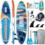 Niphean Inflatable Paddle Boards for Adults with All Accessories, 320cm Stand Up Paddle Board for All Skill Levels, SUP with 200kg Weight Capacity for 2 People, Inflatable Paddleboard with Seat
