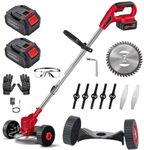 ASTIKAYA Weed Cordless Electric Grass Cutter Machine Lawn Trimmer for Adjustable Height and Portable Garden Set 48v Machine All Type for Garden, Lawn, Yard (Cordless Grass Cutter with Wheel)