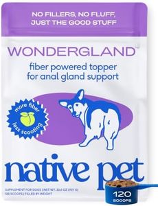 Native Pet WonderGland - Dog Anal Gland Supplement - Promotes Firm Stools, Natural Gland Expression to Help Reduce Scooting - Fiber Food Topper with Miscanthus Grass, Pumpkin & Probiotics -120 Scoops