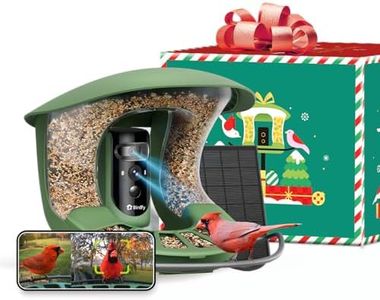 Birdfy 2 Smart Bird Feeder with Camera, AI Identifies 6000+ Bird Species, Dual-Lens 2K+1080P Camera for Live Streaming & Close-Up Photos, Solar-Powered Backyard Birdwatching Gift for Christmas