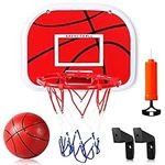 Basketball Hoop Indoor Mini Basketball Hoop for Kids, Wall Mounted Shooting Basketball Game with Net Ball and Pump, Sport Outdoor Bedroom Toys for Boys Girls 6 7 8 9 Year Old Birthday Gift