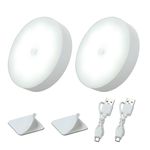 Motion Sensor Light 2-Pack Magnetic Motion Sensor Night Light, 3.3" Rechargeable Closet Lights Motion Sensored, Stick Anywhere Stair Lights Motion Sensor Light Indoor for Cabinet Kitchen Cruise Cabin