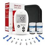 Sinocare Blood Sugar Monitor, Diabetes Testing Kit with 50 No Coding Test Strips & 50 Lan., Blood Glucose Monitors, Safe Accu Blood Sugar Test Kit, mmol/L