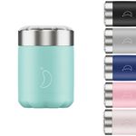 Chilly's Food Pot - Leak-Proof, Premium Stainless Steel Reusable Food Container - Double-Walled Insulated for Hot or Cold Lunch Storage - Pastel Green - 300ml
