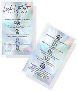 Lash Lift + Tint Aftercare Cards | 100 Pack | 2x3.5” inches Business Card Size | Lash Lift and Tint Aftercare Kit | Rainbow Background Design