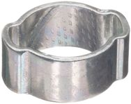 Dixon 0811 Zinc Plated Steel Pinch-On Double Ear Clamp, 3/8" Hose ID, 0.319" - 0.433" Hose OD Range (Pack of 100)