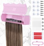 IDN BEAUTY Hair Extension Holder Stand for Styling, 4 Installation Modes With Tool, Pink Hair Extension Holder Designed to Securely Hold Your Extensions for Washing, Styling, Packing and Storing